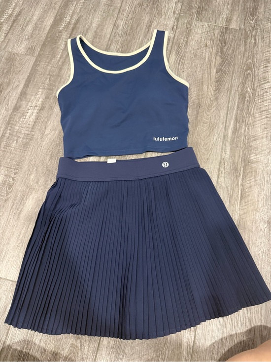 lululemon athletica Other - lululemon athletica navy blue tank and pleated skirt set